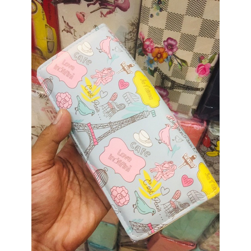 Dompet mamah muda model Classic bahan teiga motif Paris #dompet #dompetwanita #dompetperempuan-No 1