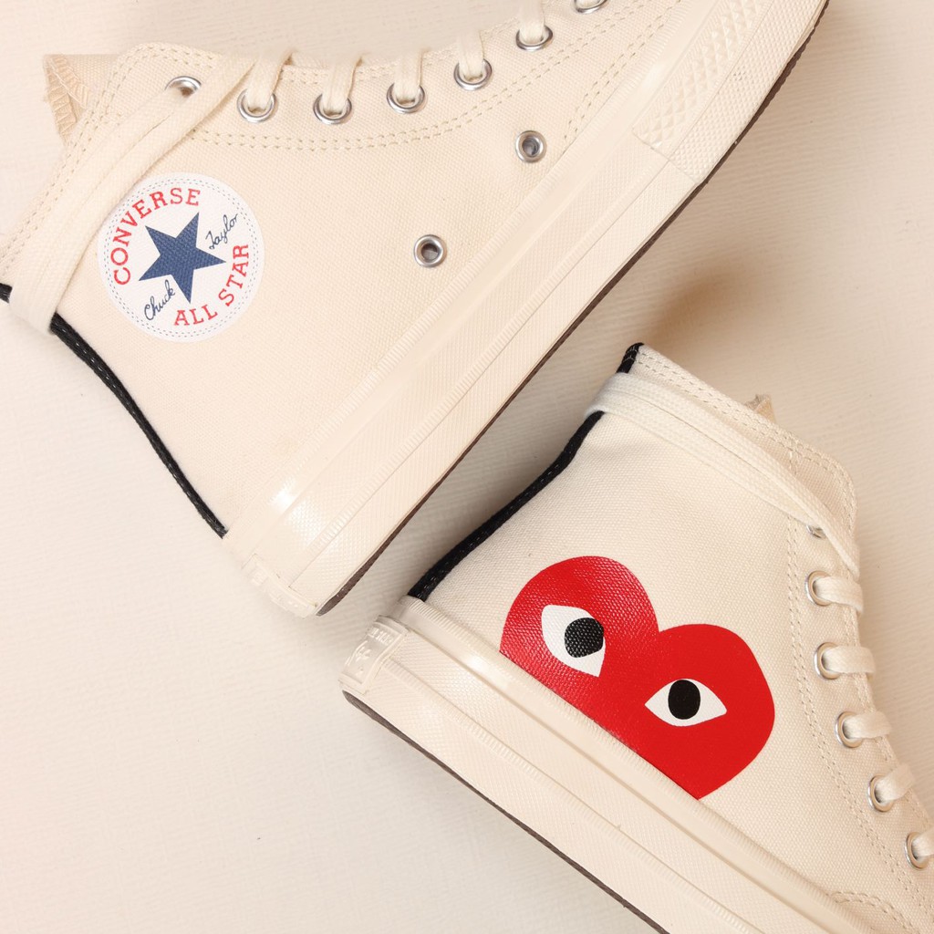 Converse x Comme Des Garcons PLAY All Star Chuck ‘70 Hi White