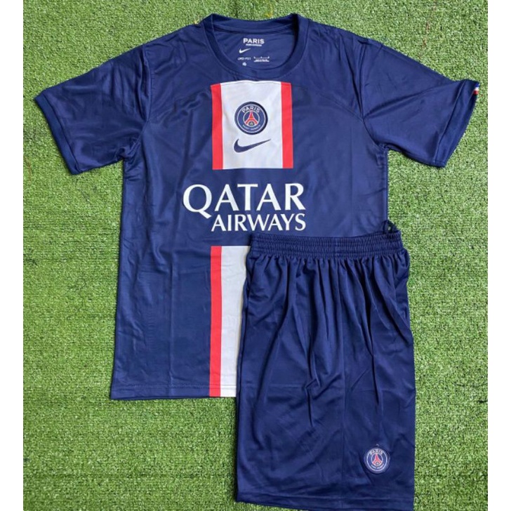 SETELAN JERSEY CELANA PSG HOME NAVY DONGKER 2022 / 2023  BAJU GRADE ORI IMPORT 22-23