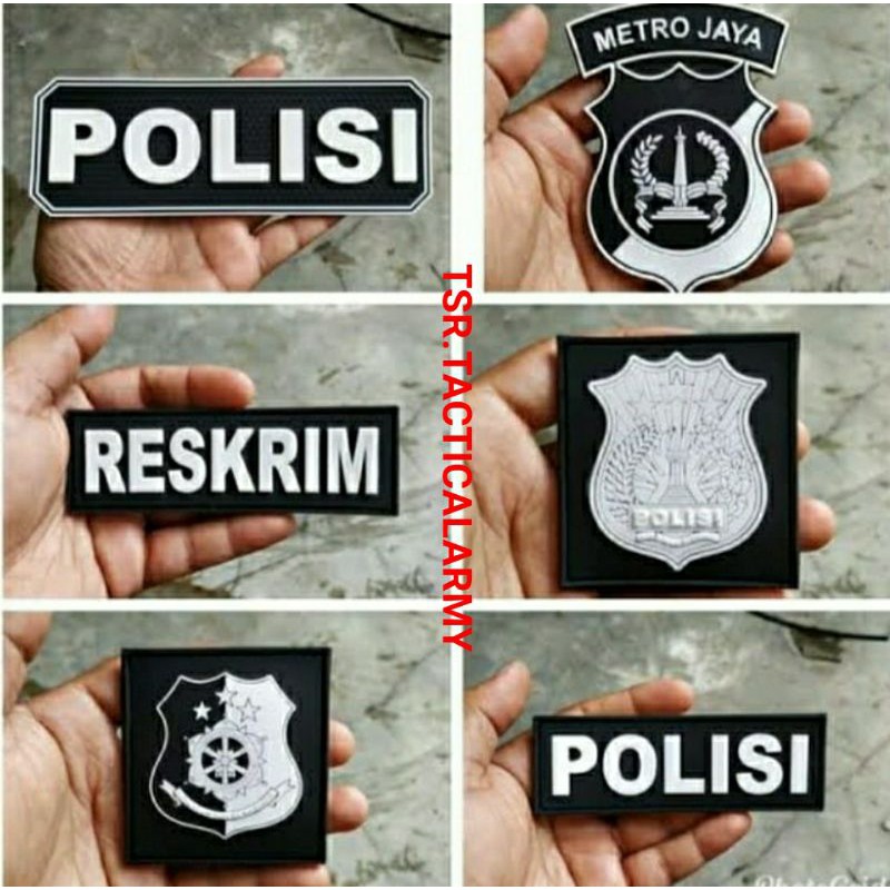 Patch Rubber Emblem Karet 1set