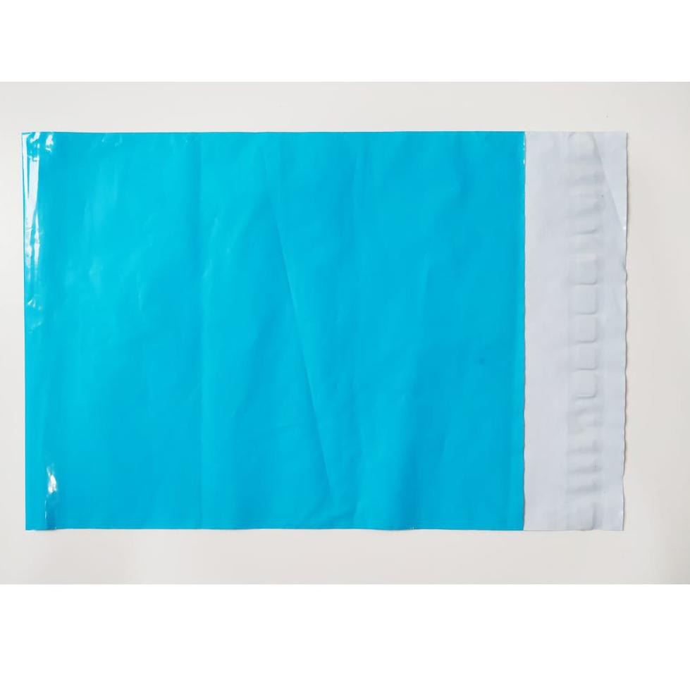 

[BEST QR 30J2Ch] POLYMAILER ±100PCS 17x30CM BIRU LANGIT PREMIUM GLOSSY PLASTIK POLYMAILER SKY BLUE ♨