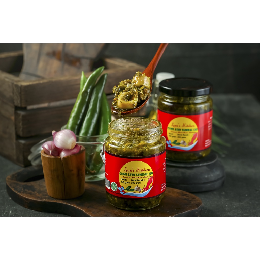 

Cumi Asin Sambal Ijo Berat 400gram Berat Isi 200gram