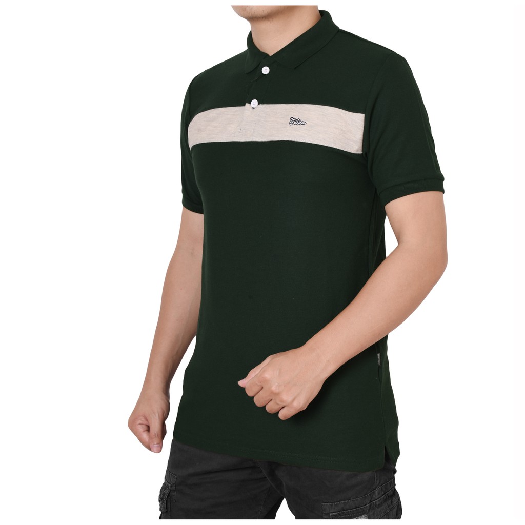 Polo Shirt Dark Green Combine Body