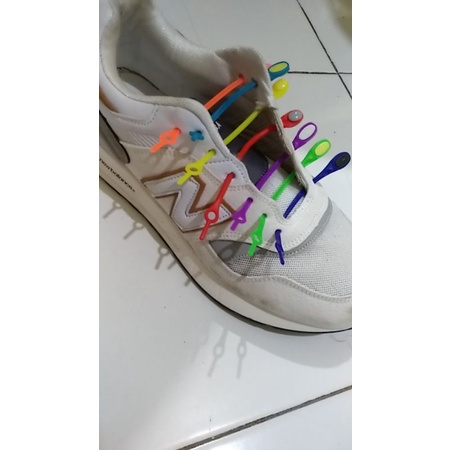 Tali Sepatu Silikon Elastis Shoe Laces Karet Shoelace Silicon Tali Sepatu Karet Elastis Elastic Lazy Shoe Eceran per Biji Super Murah