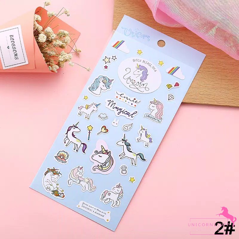 Sticker Unicorn Anak Tempelan Buku Journaling Hias Perempuan Sticker Phone Notebook Student StationeryMy Little Pony My Little Pony