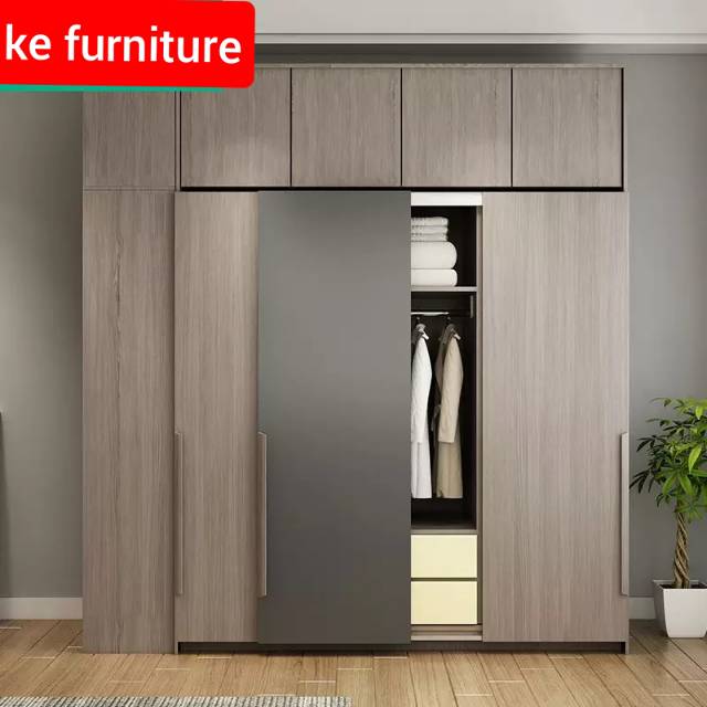 almari pakaian rel gantung