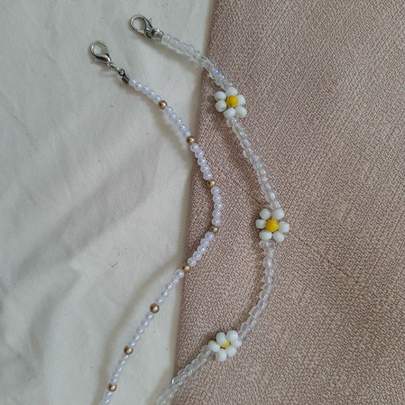 Transparant Daisy Strap Mask/Strap Kacamata/Lanyard