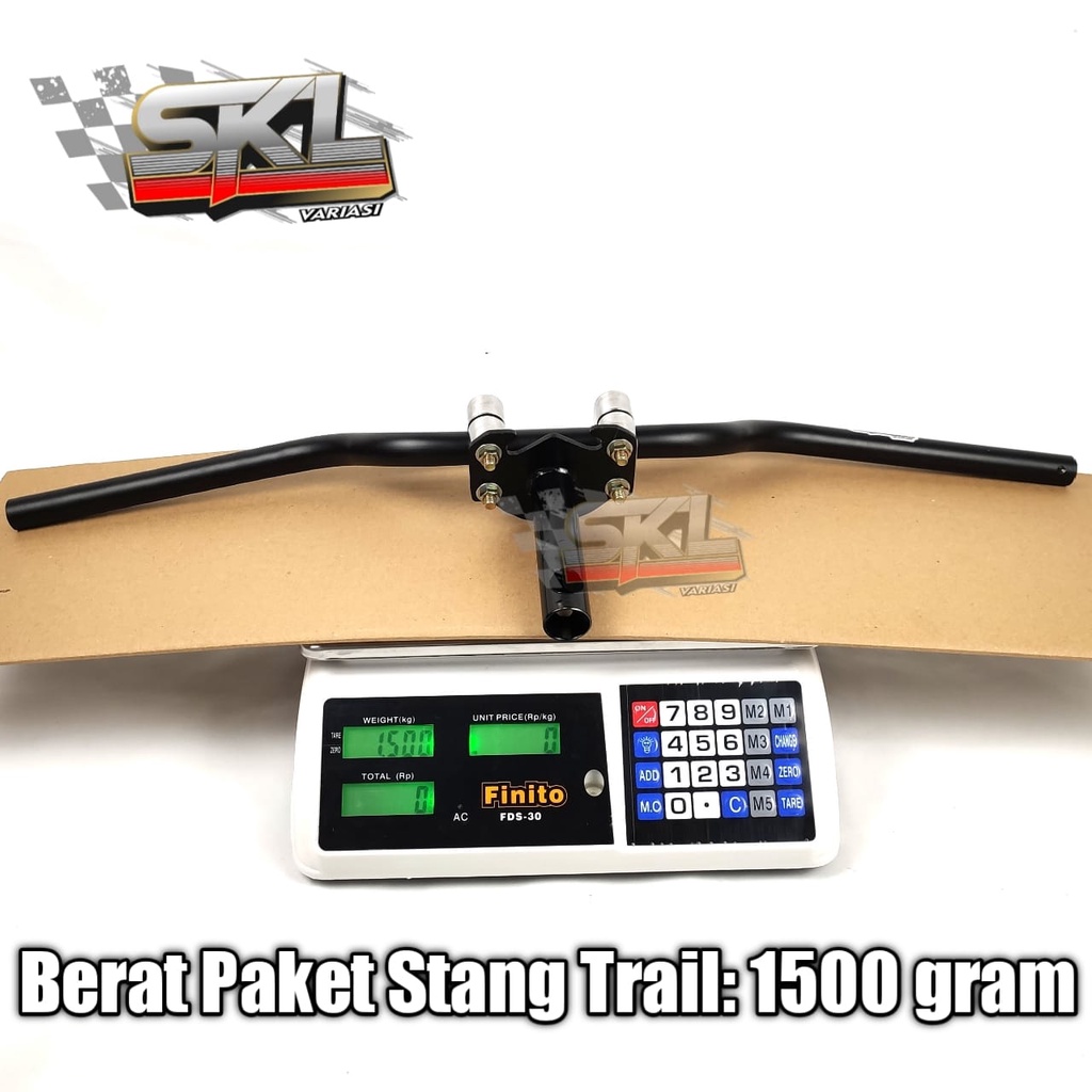 Paket Dudukan Stang Racing Trondol Matic Dan Bebek Yamaha Honda Suzuki Plus Stang Trail