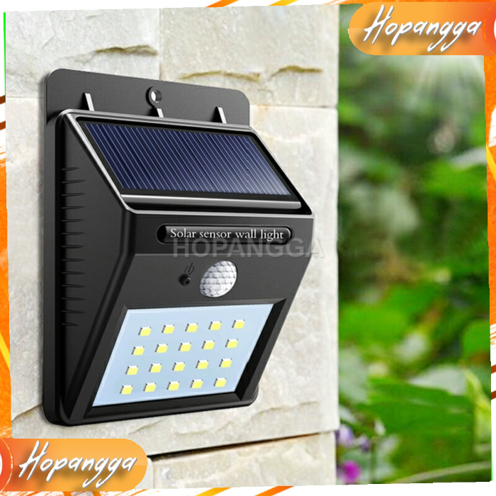 Lampu Panel Surya Outdoor 20 LED Otomatis / Solar Panel Sensor Light
