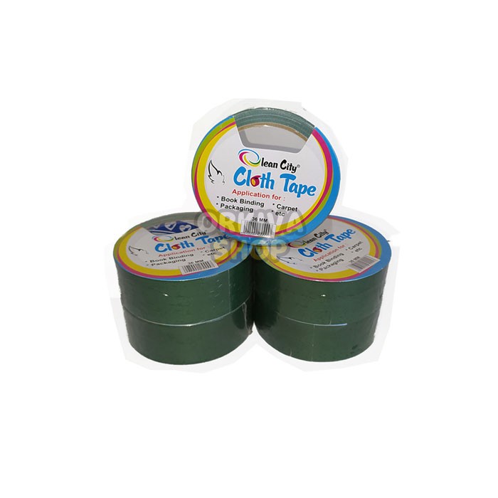 

Cloth Tape / Lakban Kain Olean City 1.5" (36 MM X 10 M) Hijau Tua