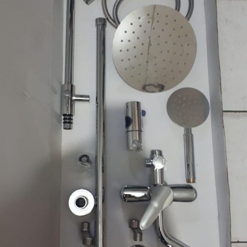 Shower coulum kuningan - Shower Colum Panas Dingin Set Kran Kamar Mandi Bagus