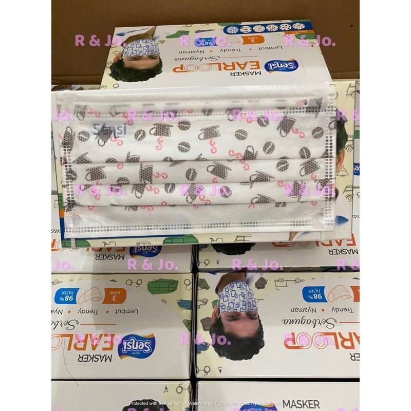 MASKER SENSI EARLOOP MOTIF ISI 40 pcs