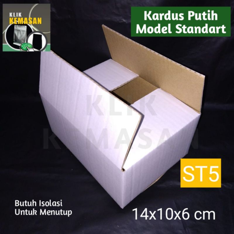 

KOTAK ST5 PUTIH KARDUS KARTON BOX DUS PACKING DOS AKSESORIS SOUVENIR