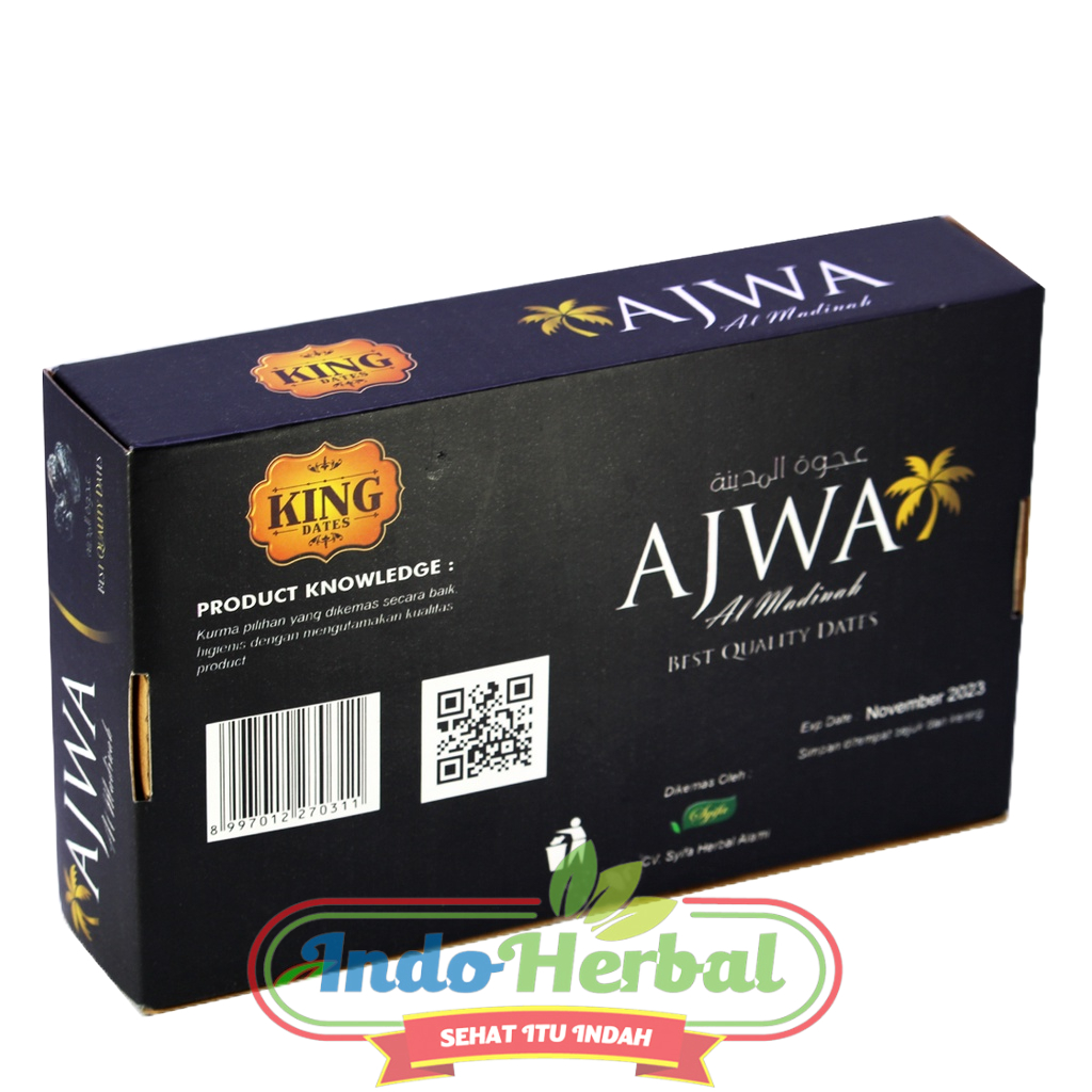 Kurma Dates KING AJWA 1kg | KING AJWA Al Madinah | Kurma KING AJWA 1kg