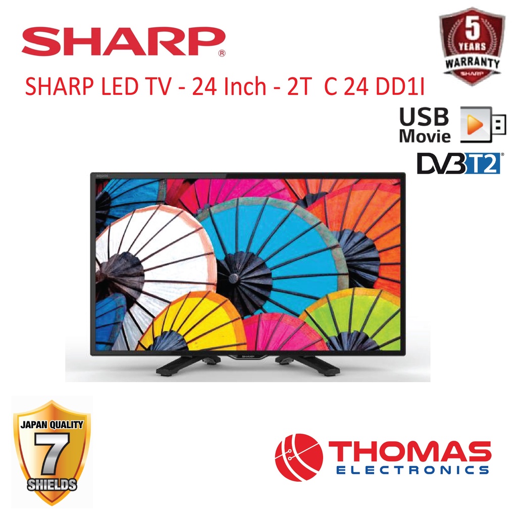 LED TV SHARP 24 INCH 2T C 24 DD1I USB MOVIE HDMI DIGITAL TV LED SHARP