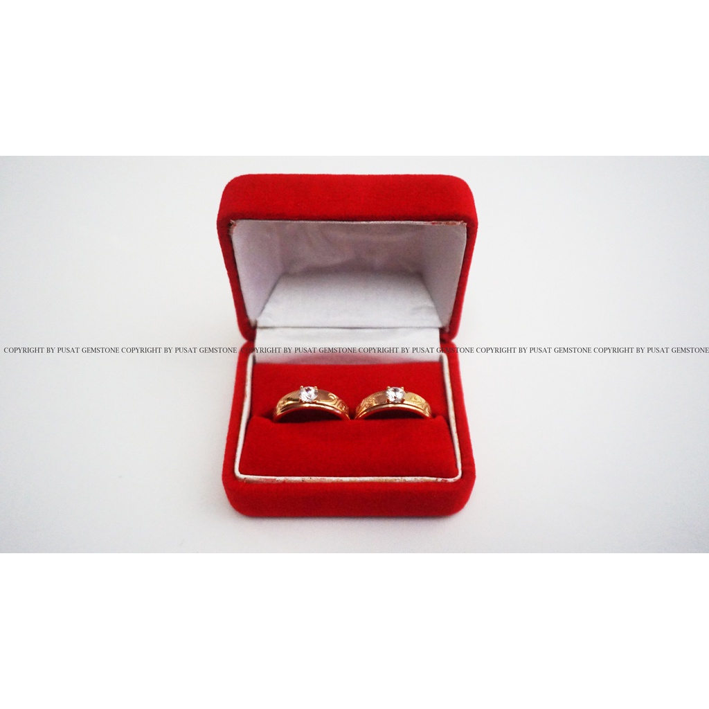 Kotak Cincin / Tempat 2 Cincin Bentuk Love