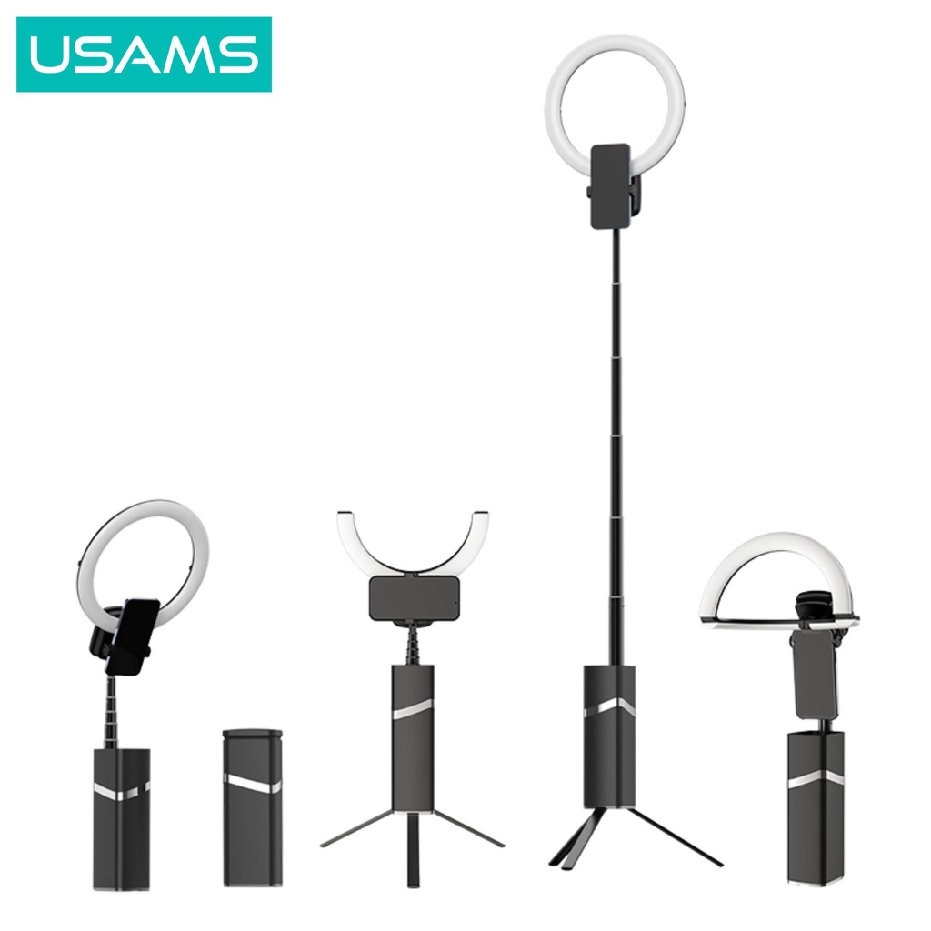 USAMS ZB250 Multifungsi Folding Live Show LED Ring Light With Tripod Height 1.93 (Max)