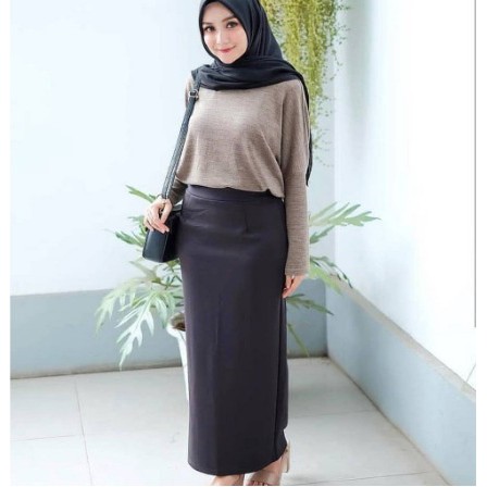 ROK SPAN SKIRT // ROK PANJANG SPAN SCUBA KANTOR MURAH