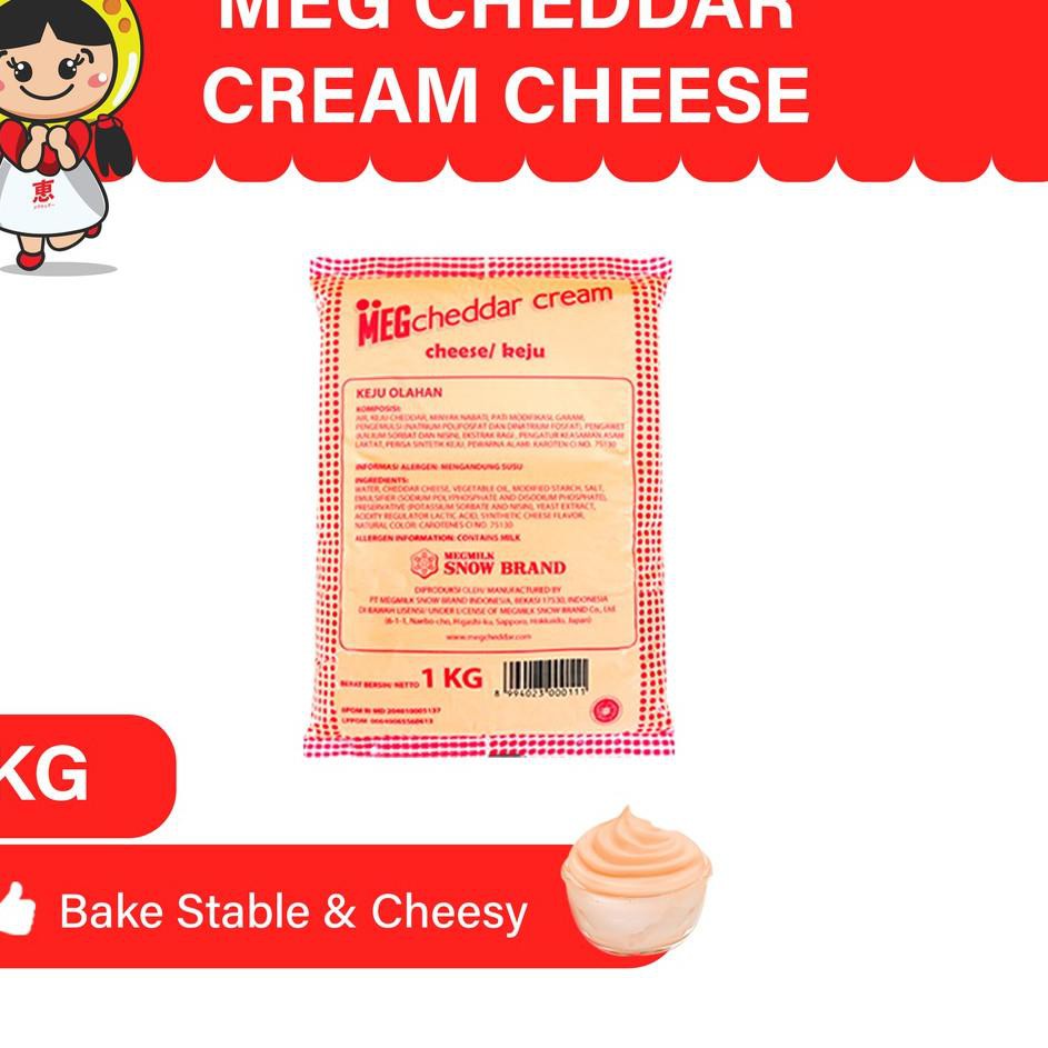 

[KODE PRODUK 94] MEG Cheddar Cream Keju 1 Kg TERBARU..!!