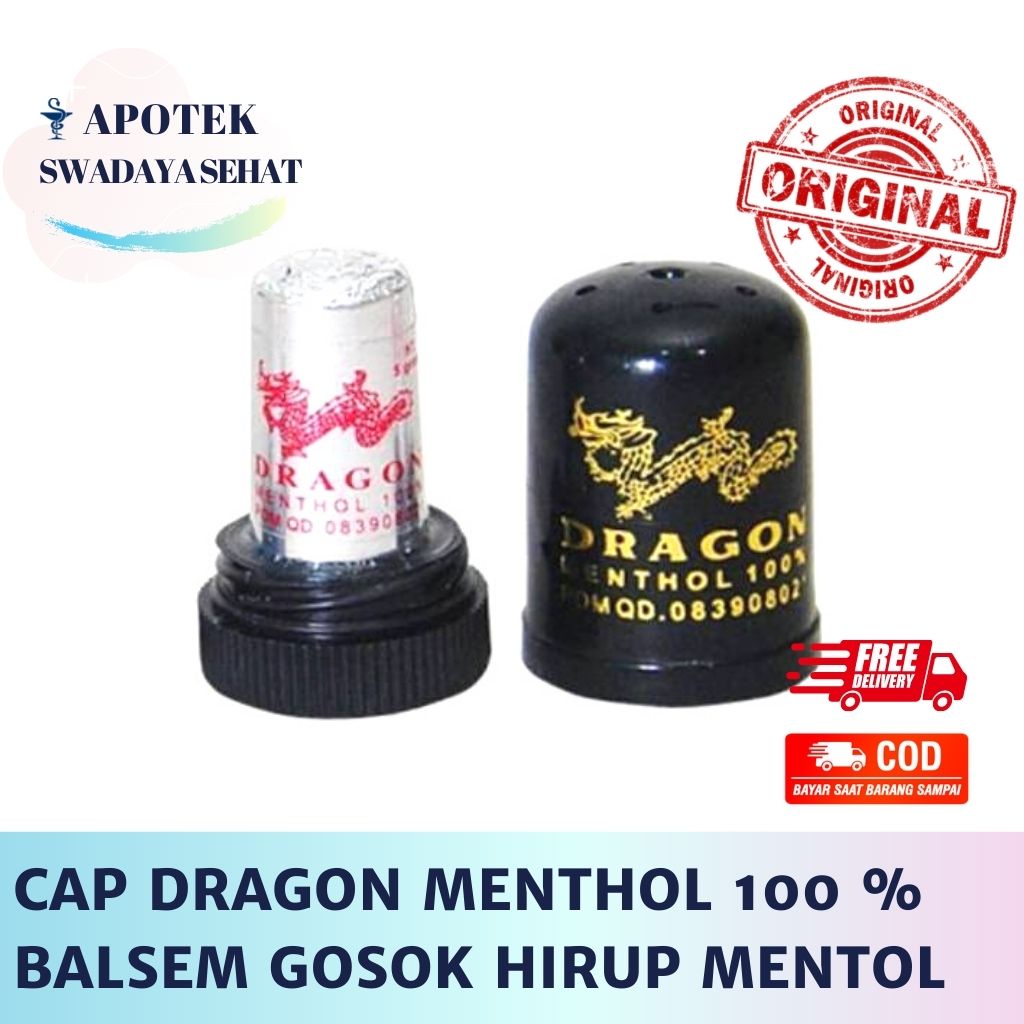 CAP DRAGON MENTHOL 100% 8 GR HSP Balsem Mentol 5 GR H1 Gosok 3 GR H2 Hirup