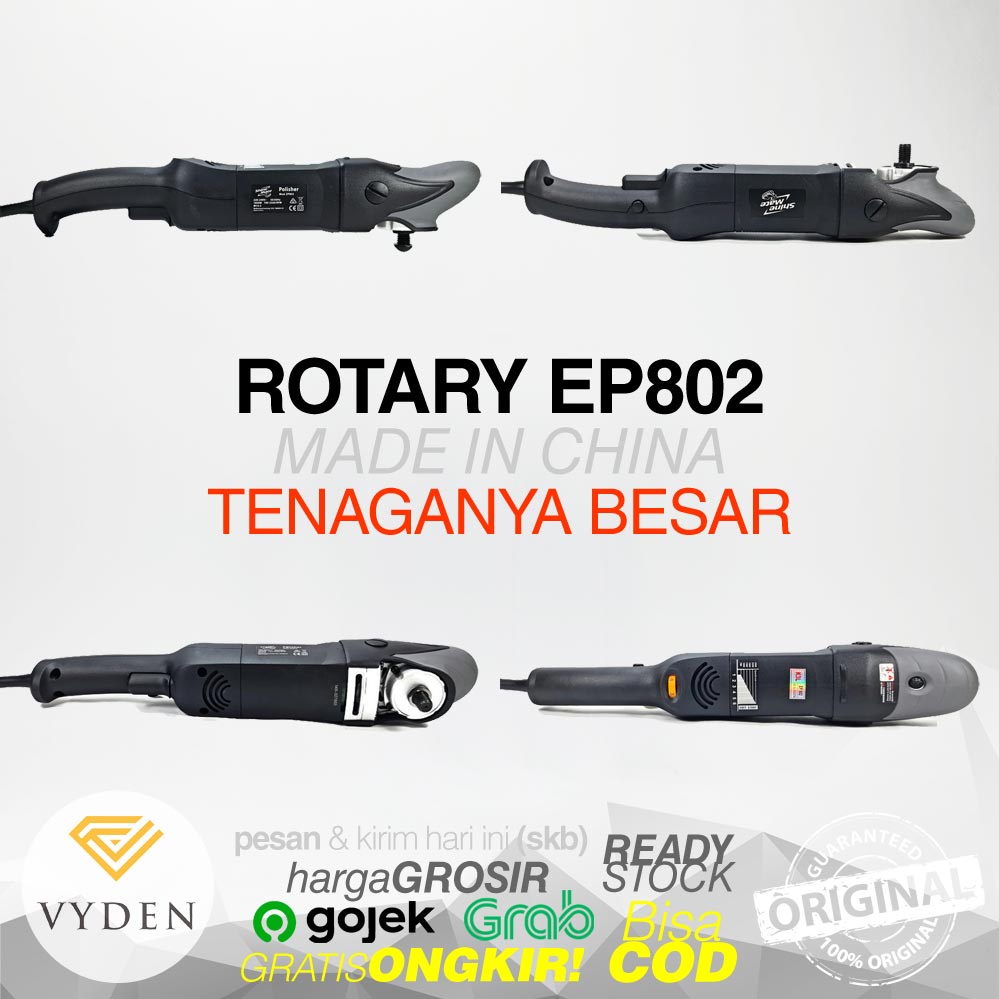 Mesin Poles Rotari Tenaga Besar SHINEMATE EP802 Powerful Rotary Polisher MURAH