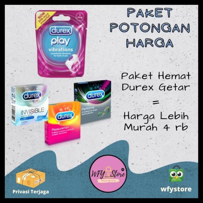 Terlaris Paket Hemat Durex Getar Vibrator + 3 Kondom = Hemat 4 Rb