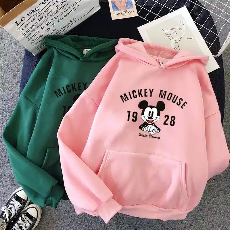 MICKEY 1928 SWEATER HOODIE WANITA PRIA KEKINIAN TERMURAH