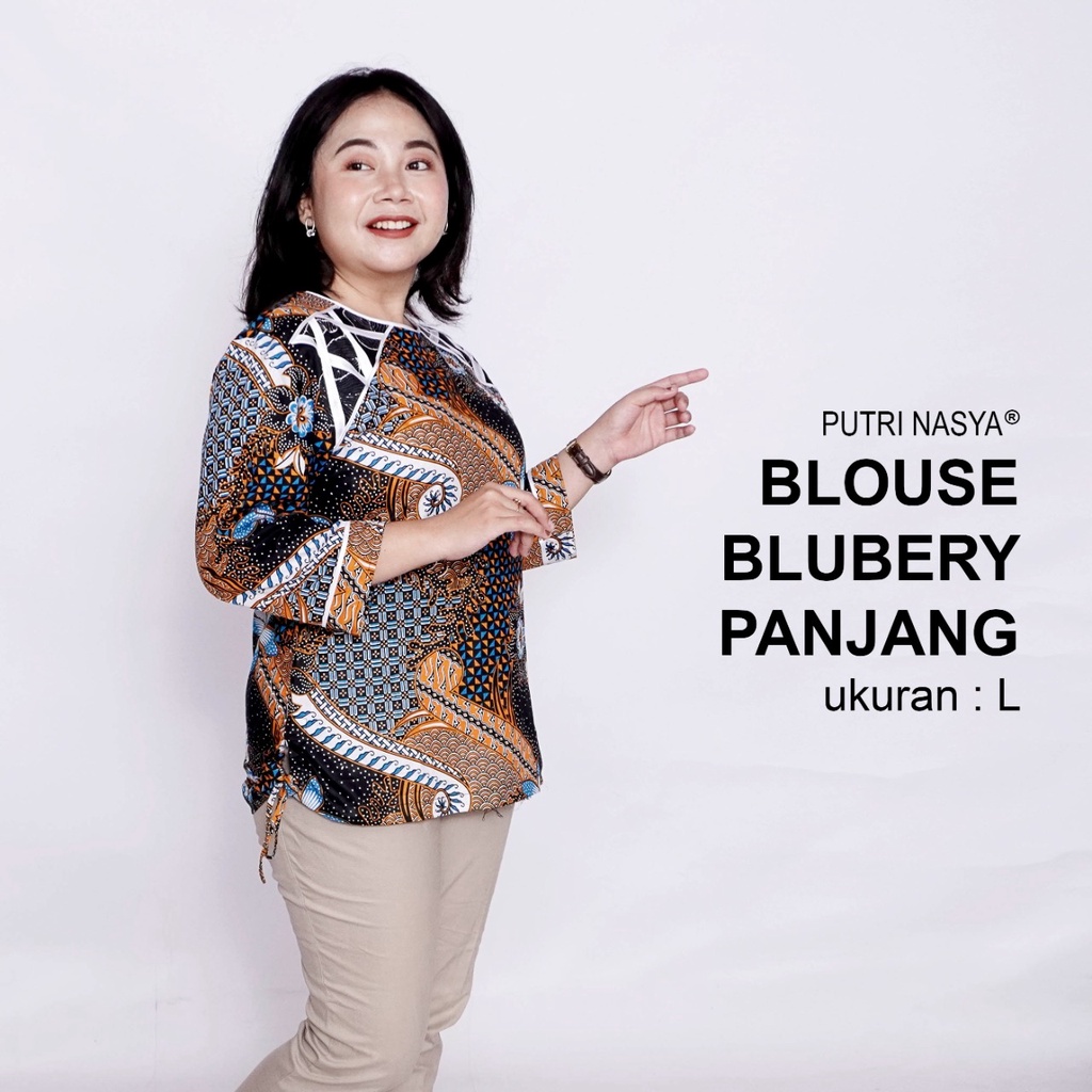 Blouse Big Size Wanita Atasan Batik Jumbo LD 140 Pakaian Atasan Model Blus Jumbo Seragam Kerja Batik / Pakaian Kekinian L-XL-2L-3L-4L-5L-6L-7L / Baju Batik Kerja Kantor Wanita Model Terkini