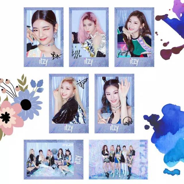 Ready JKT polaroid Foto Itzy Icy Girlgrup korea Kpop Yeji Lia Ryujin Chaeryeong yuna