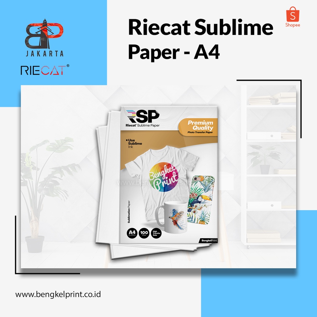 

Kertas Sublimasi Riecat Sublim Paper Hasil Pekat - A4 100lembar