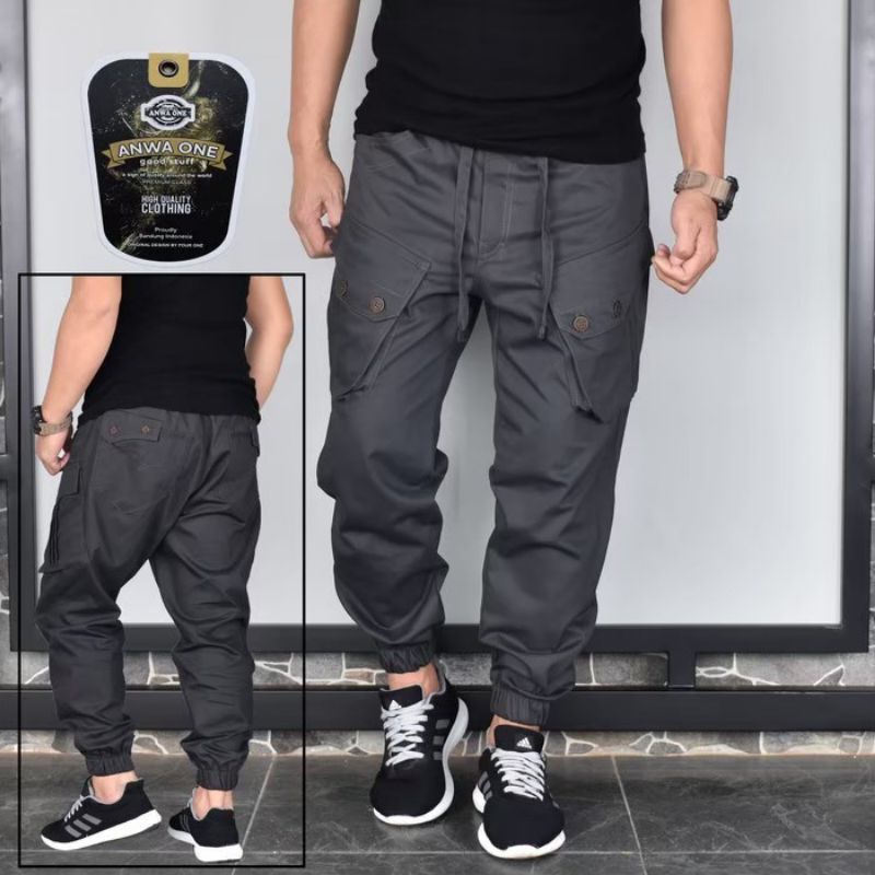 Celana Jogger Sirwal Pria Original Anwa One Premium Size XXL,Jogger Sirwal Kekinian Brand Terbaik An