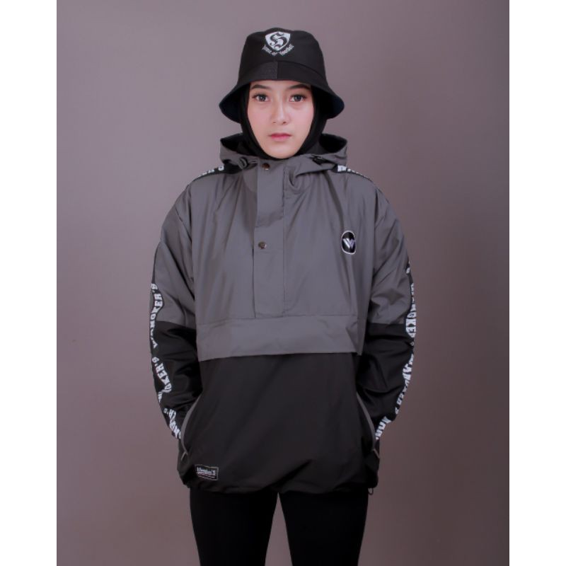 [WANGKER'S Original] JAKET PRIA UNISEX CAGOULE LINE HOODIE 2D KOMBINASI