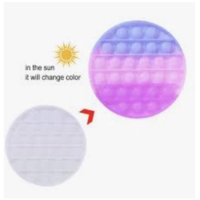 (FREE KELERENG) POP IT RAINBOW MURAH POP IT RAINBOW-Bulat uv