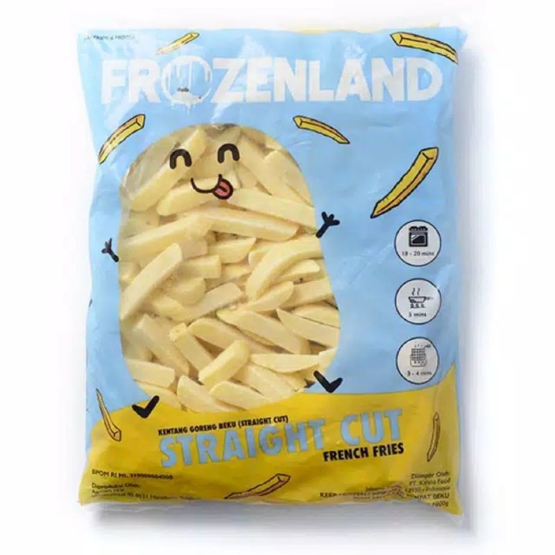 

Straight Cut French Fries Frozenland 2,5kg / Kentang Goreng Beku FROZENLAND