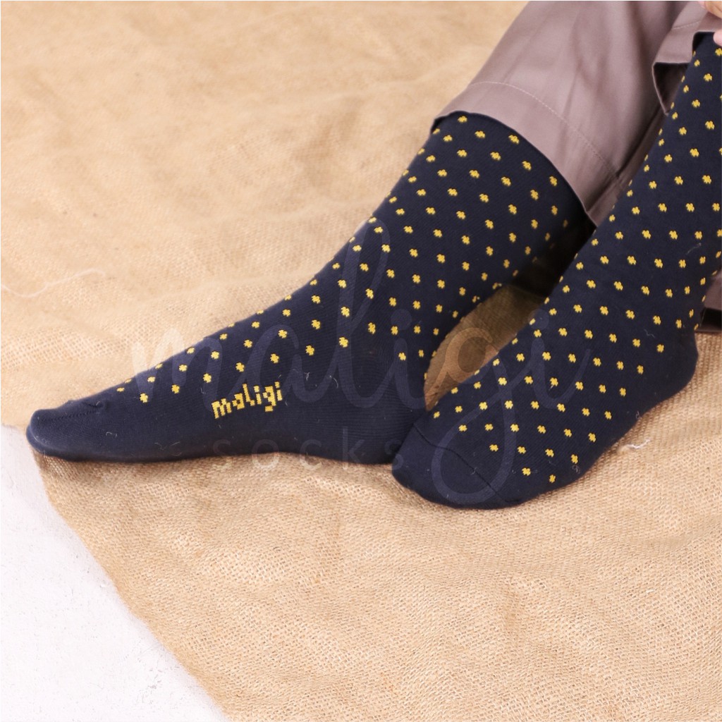 Kaos Kaki Polka Panjang Bahan Katun Premium Maligisocks