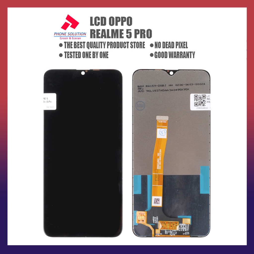 LCD Realme 5 Pro Fullset Touchscreen - Parts Kompatible Dengan Produk Oppo // Supplier LCD Realme 5 - Garansi 1 Bulan