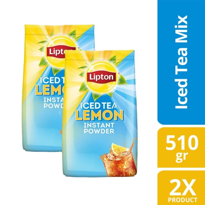 

(BISA COD) Lipton Ice Tea Mix Lemon 510gr Twin Pack