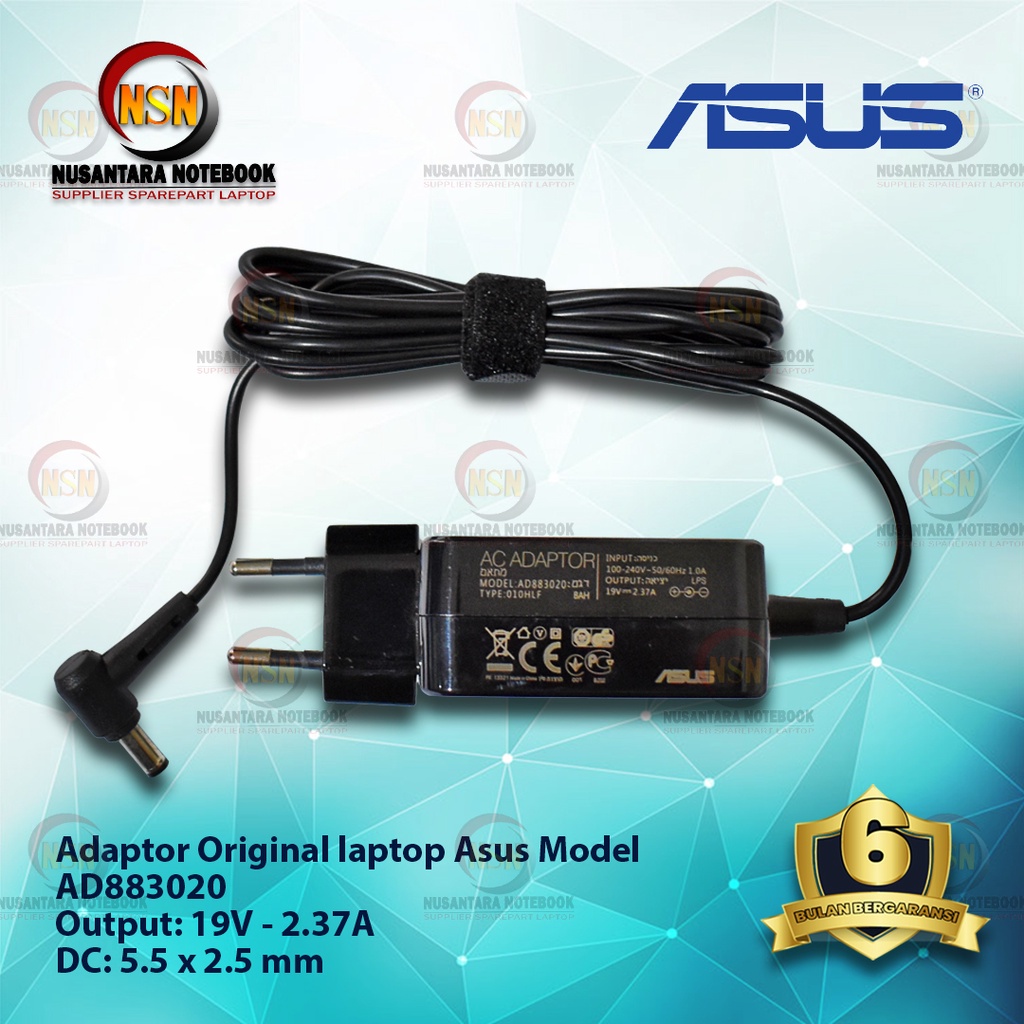 Adaptor Charger Asus Original 19V - 2.37A DC 5.5x2.5 mm