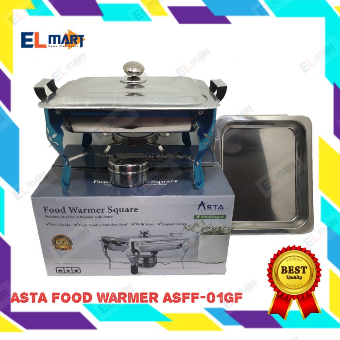 ASTA Food warmer square ASFF-01GF - tempat prasmanan stainless
