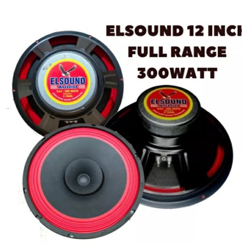 speaker 12inch ELSOUND AUDIO FULL Range 300watt 8ohnm
