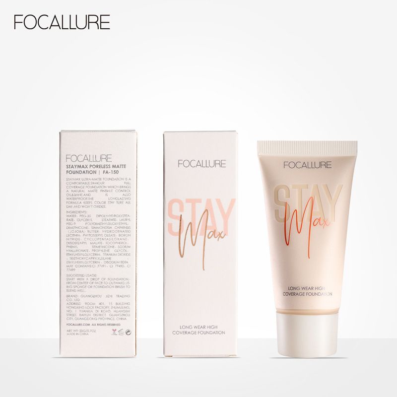 Focallure Foundation New Stay max Cair Matte Tahan Lama 18 Jam Makeup FA150