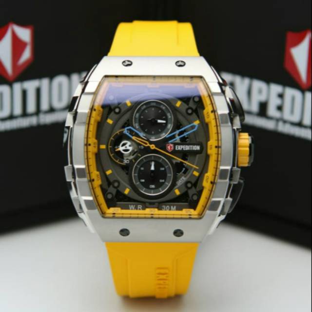 JAM TANGAN PRIA EXPEDITION EXP6782 6782 SILVER YELLOW ORIGINAL
GARANSI RESMI 1 TAHUN