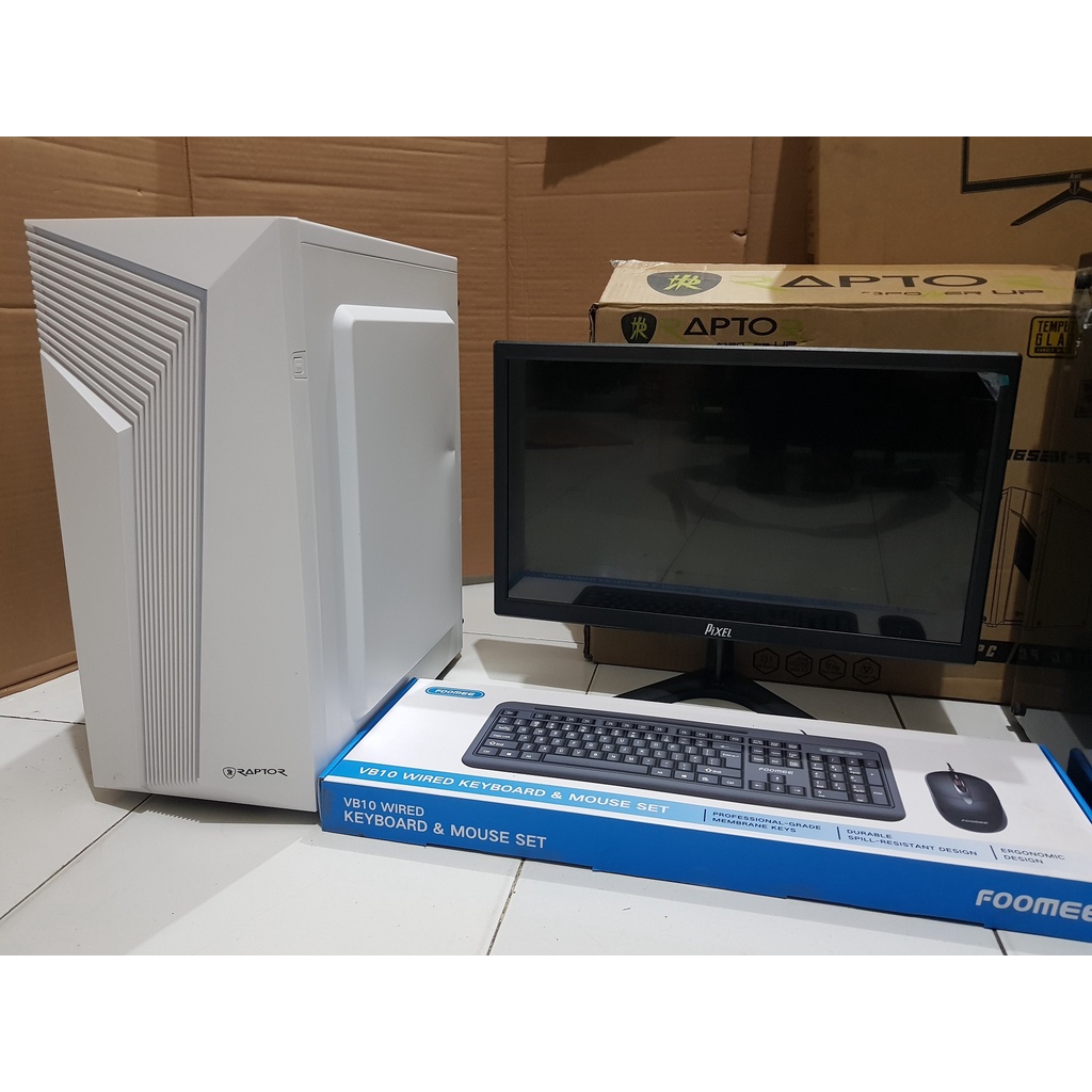 KOMPUTER CORE i7 LENGKAP RAM 8GB SSD 120GB HDD 500GB LED 19&quot; KEY MOUSE