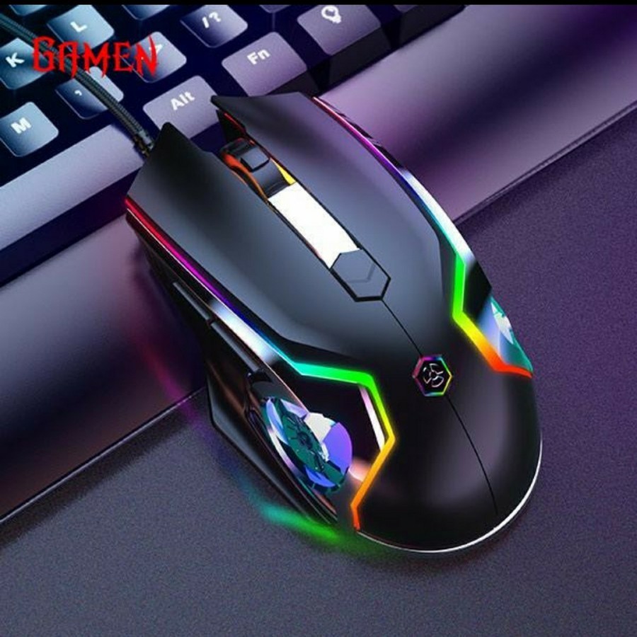 Gamen GM1200 Gaming Mouse Optical Wired USB Laptop Komputer PC RGB