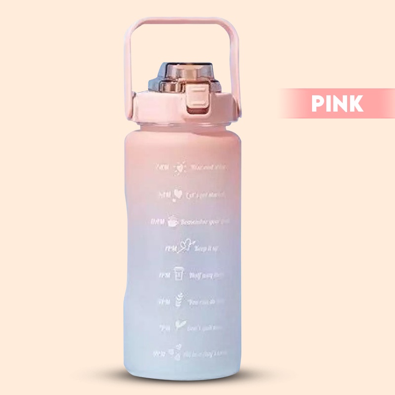 Botol Minum Viral 2L Gradiasi Pastel Botol Minum Waktu Botol Minum Motivasi 2 Liter Bottle Tumblr Free Stiker WHFURNITURE