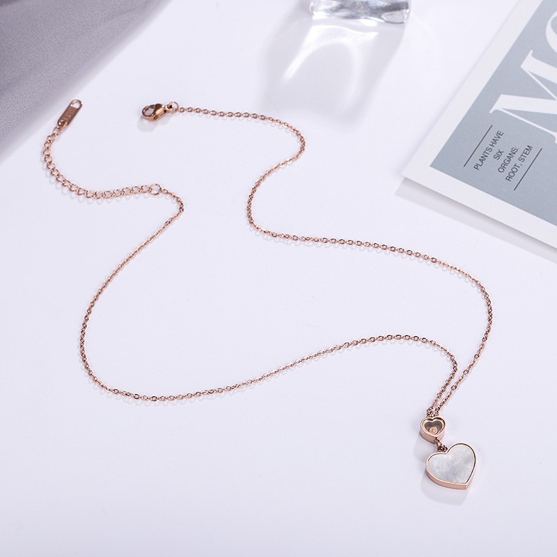 [New] Kalung love elegant titanium korea hadiah wanita cewek 316L anti karat KK164