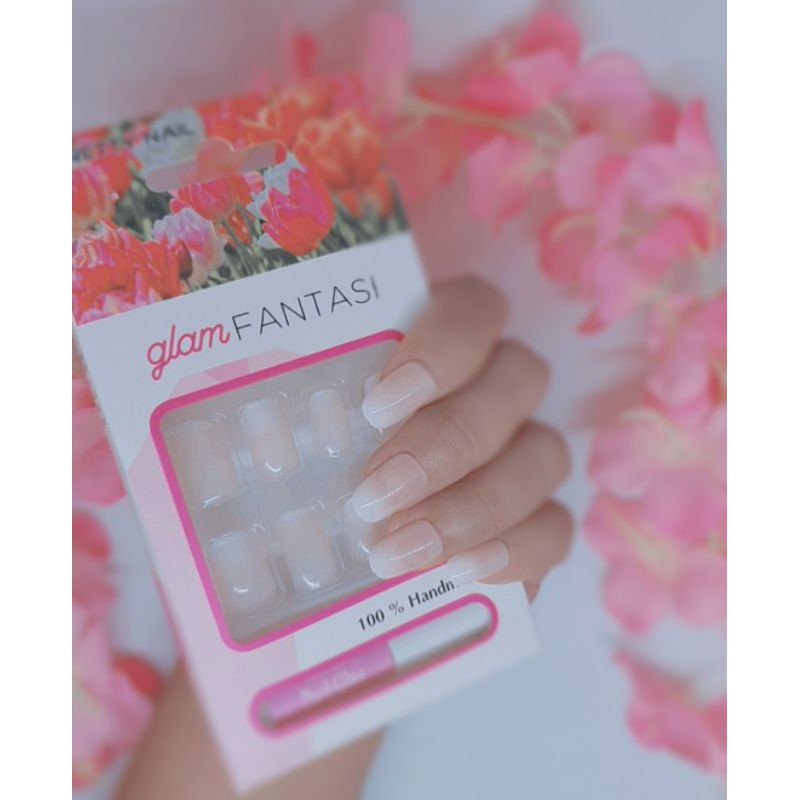 Kuku palsu cantik dan lucu Natural 4 type Fakenails