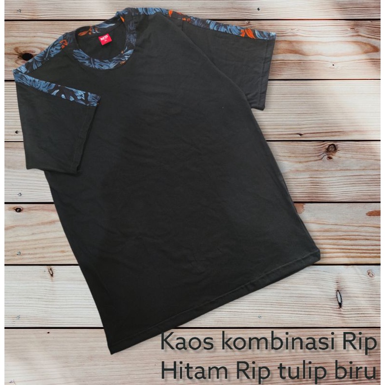 kaos kombinasi Rip motif tulip