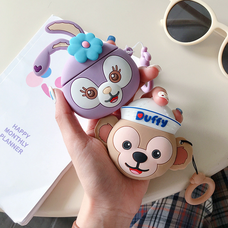 Soft Case Airpods 1 / 2 / Pro Apple Earphone Bluetooth Wireless Motif Duffy Bears Bahan Silikon