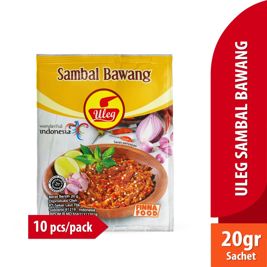 SAMBAL BAWANG ULEG FINNA 20GR ISI 10 SACHET HALAL